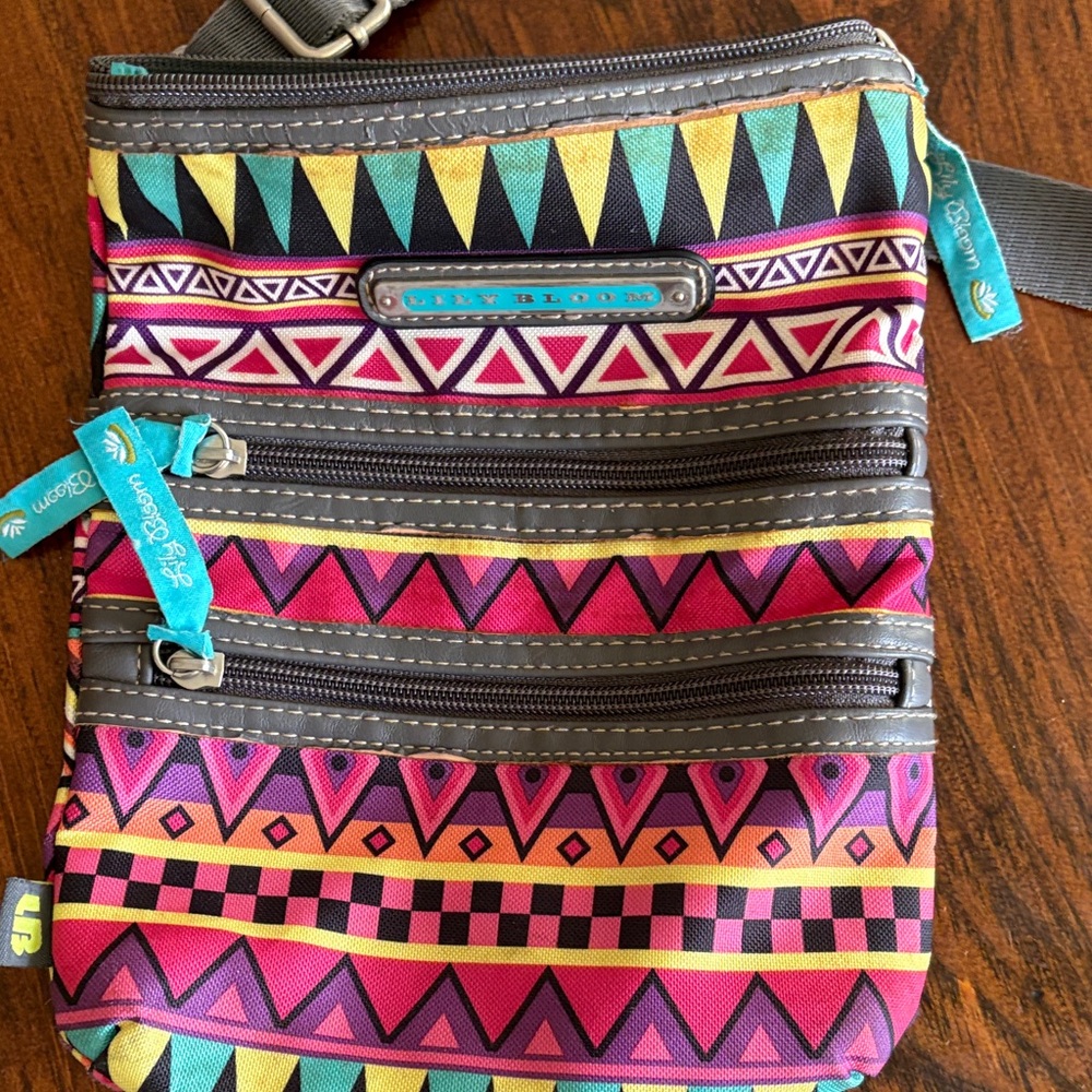 Lily Bloom Colorful Geometric Crossbody Bag